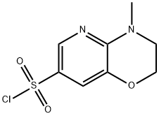 4-METHYL-3,4-DIHYDRO-2H-PYRIDO[3,2-B][1,4]OXAZINE-7-SULFONYL CHLORIDE Struktur