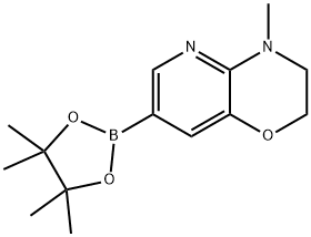 4-Methyl-3,4-dihydro-2H-pyrido[3,2-b][1,4]oxazine-7-boronic acid, pinacol ester Struktur