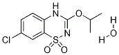 7-Chloro-3-isopropoxy-4H-1,2,4-benzothiadiazine 1,1-dioxide Monohydrate Struktur