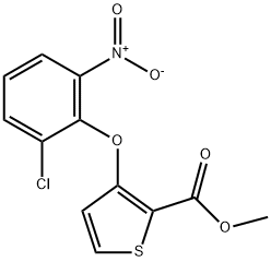 METHYL 3-(2-CHLORO-6-NITROPHENOXY)-2-THIOPHENECARBOXYLATE Struktur