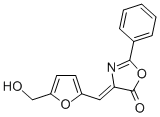 4-([5-(HYDROXYMETHYL)-2-FURYL]METHYLENE)-2-PHENYL-1,3-OXAZOL-5(4H)-ONE Struktur