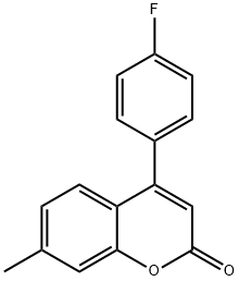 4-(4-fluorophenyl)-7-Methyl-2H-chroMen-2-one Struktur