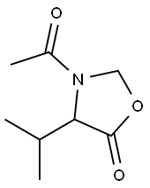 5-Oxazolidinone, 3-acetyl-4-(1-methylethyl)- (9CI) Struktur