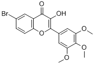 4H-1-BENZOPYRAN-4-ONE, 6-BROMO-3-HYDROXY-2-(3,4,5-TRIMETHOXYPHENYL)- Struktur