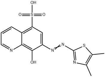 7-[(4,5-Dimethylthiazol-2-yl)azo]-8-hydroxyquinoline-5-sulfonic acid Struktur