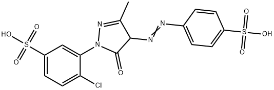 1-(2-CHLORO-5-SULFOPHENYL)-3-METHYL-4-(4-SULFOPHENYL)AZO-2-PYRAZOLIN-5-ONE DISODIUM SALT Struktur