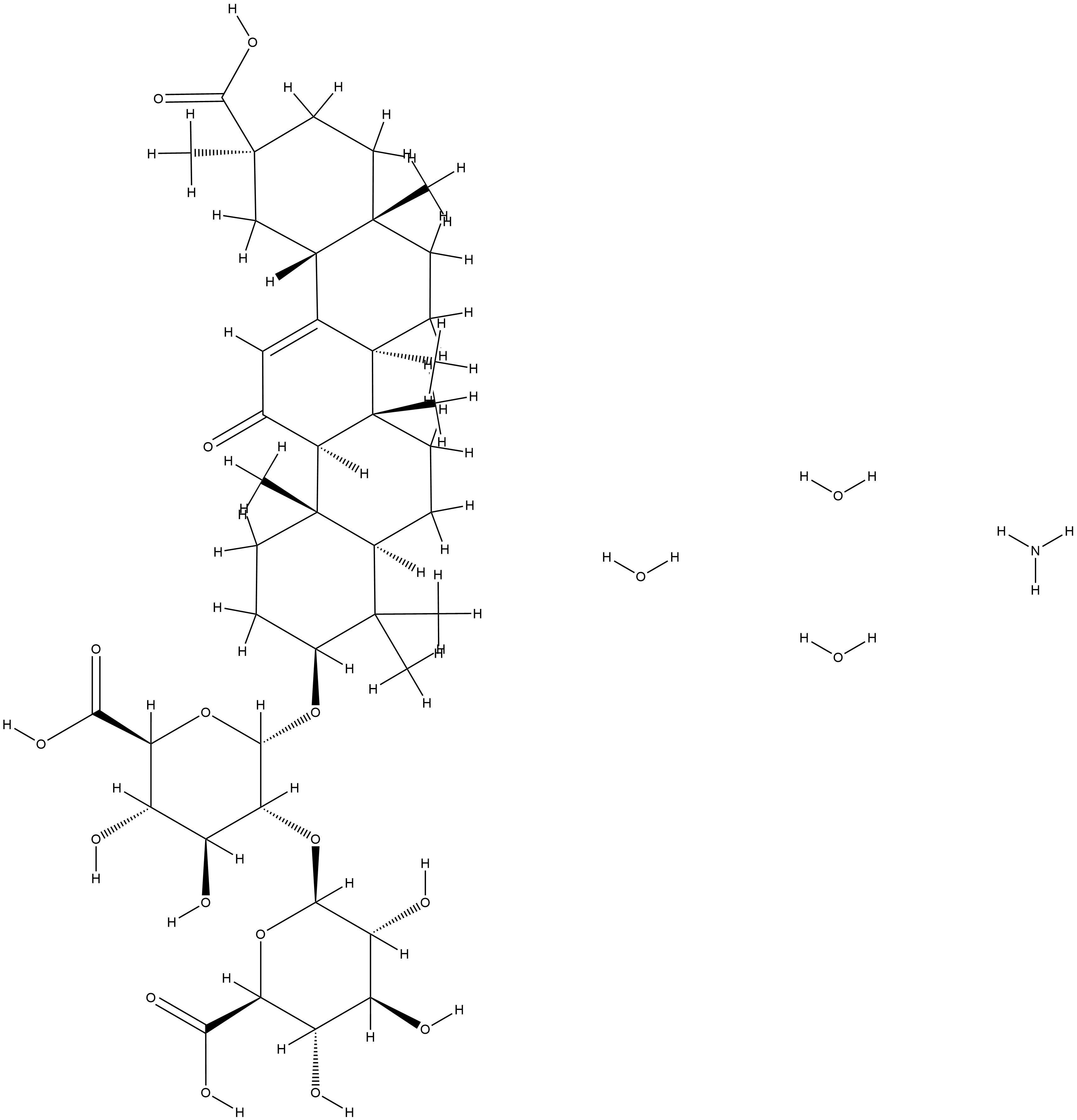 GLYCYRRHIZIC ACID, AMMONIUM SALT, TRIHYDRATE(RG) Structure