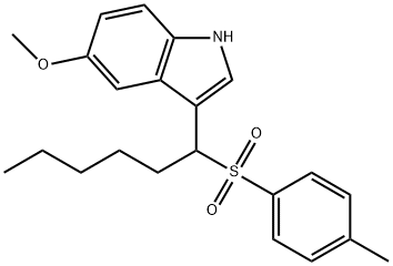 5-methoxy-3-[1-(toluene-4-sulfonyl)-hexyl]-1H-indole Struktur