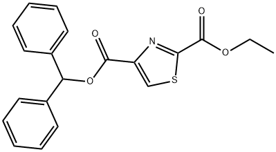 2,4-Thiazoledicarboxylic  acid,4-(diphenylmethyl)  2-ethyl  ester Struktur