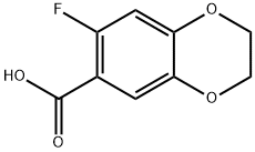 1,4-Benzodioxin-6-carboxylic  acid,  7-fluoro-2,3-dihydro- Struktur