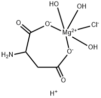 Magnesium aspartate hydrochloride hydrate Struktur