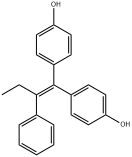 1,1-bis(4-hydroxyphenyl)-2-phenylbut-1-ene Struktur