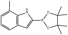 7-METHYL-1H-INDOLE-2-BORONIC ACID PINACOL ESTER Struktur