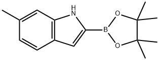 6-METHYL-1H-INDOLE-2-BORONIC ACID PINACOL ESTER Struktur