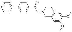 2-([1,1'-BIPHENYL]-4-YLACETYL)-1,2,3,4-TETRAHYDRO-6,7-DIMETHOXY-ISOQUINOLINE Struktur