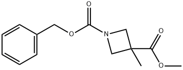 1,3-Azetidinedicarboxylic acid, 3-methyl-, 3-methyl 1-(phenylmethyl) ester Struktur