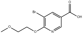 5-broMo-6-(2-Methoxyethoxy)nicotinic acid Struktur