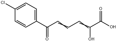 2-hydroxy-6-oxo-6-(4'-chlorophenyl)hexa-2,4-dienoic acid Struktur