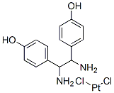 dichloro(1,2-bis(4-hydroxyphenyl)ethylenediamine)platinum II Struktur