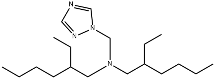 N,N-Bis(2-ethylhexyl)-[(1,2,4-triazol-1-yl)methyl]amin Struktur