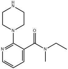 N-ETHYL-N-METHYL-2-PIPERAZIN-1-YLNICOTINAMIDE Struktur