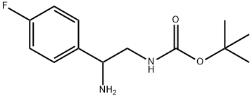 [2-AMINO-2-(4-FLUORO-PHENYL)-ETHYL]-CARBAMIC ACID TERT-BUTYL ESTER HYDROCHLORIDE Struktur