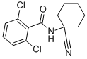 2,6-DICHLORO-N-(1-CYANO-CYCLOHEXYL)-BENZAMIDE Struktur