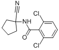 2,6-DICHLORO-N-(1-CYANO-CYCLOPENTYL)-BENZAMIDE Struktur