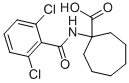 1-(2,6-DICHLORO-BENZOYLAMINO)-CYCLOHEPTANECARBOXYLIC ACID Struktur