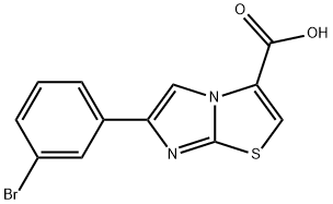 6-(3-BROMO-PHENYL)-IMIDAZO[2,1-B]THIAZOLE-3-CARBOXYLIC ACID Struktur