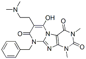 Pyrimido[2,1-f]purine-2,4,8(1H,3H,9H)-trione,  7-[2-(dimethylamino)ethyl]-6-hydroxy-1,3-dimethyl-9-(phenylmethyl)- Struktur