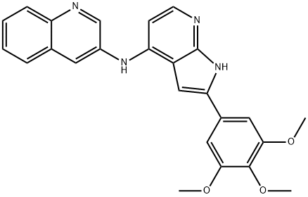 3-Quinolinamine, N-[2-(3,4,5-trimethoxyphenyl)-1H-pyrrolo[2,3-b]pyridin-4-yl]- Struktur