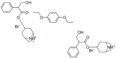 (1,4-diethoxybenzene)bisatropinium dibromide Struktur