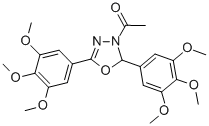 1,3,4-OXADIAZOLE, 3-ACETYL-2,3-DIHYDRO-2,5-BIS(3,4,5-TRIMETHOXYPHENYL)- Struktur