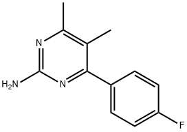 4-(4-FLUOROPHENYL)-5,6-DIMETHYLPYRIMIDIN-2-AMINE Struktur