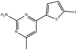 4-(5-IODOTHIEN-2-YL)-6-METHYLPYRIMIDIN-2-AMINE Struktur