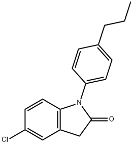 5-chloro-1-(4-propyl-phenyl)-1,3-dihydro-indol-2-one Struktur