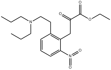 Ethyl 3-[2-[2-(dipropylamino)ethyl]-6-nitrophenyl]-2-oxopropanoate Struktur