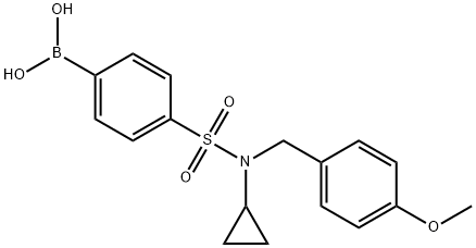 4-[N-CYCLOPROPYL-N-(4-METHOXYBENZYL)SULFAMOYL]PHENYLBORONIC ACID Struktur