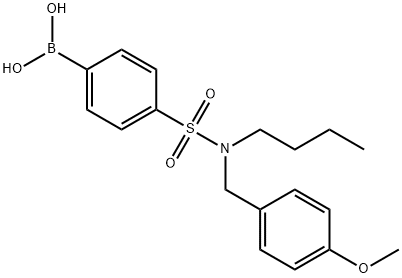 4-(N-BUTYL-N-(4-METHOXYBENZYL)SULFAMOYL)PHENYLBORONIC ACID Struktur