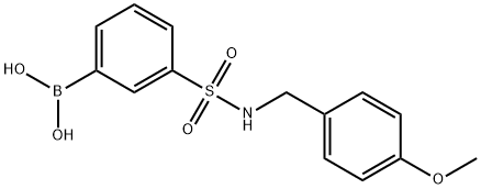 3-[N-(4-METHOXYBENZYL)SULFAMOYL]PHENYLBORONIC ACID Struktur