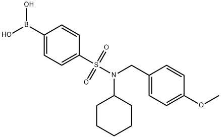 4-(N-CYCLOHEXYL-N-(4-METHOXYBENZYL)SULFAMOYL)PHENYLBORONIC ACID Struktur