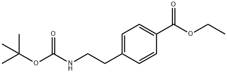 Benzoic acid, 4-[2-[[(1,1-diMethylethoxy)carbonyl]aMino]ethyl]-, ethyl ester Struktur