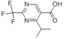 4-ISOPROPYL-2-TRIFLUOROMETHYL PYRIMIDINE-5-CARBOXYLIC ACID Struktur