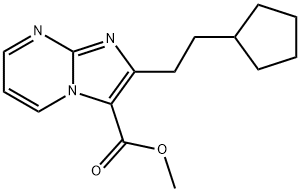 METHYL 2-CYCLOPENTYLETHYL-IMIDAZO[1,2-A]PYRIMIDINE 3-CARBOXYLATE Struktur