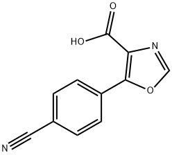 5-(4-CYANOPHENYL)-OXAZOLE-4-CARBOXYLIC ACID Struktur