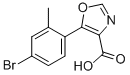 5-(2-METHYL-4-BROMOPHENYL)-1,3-OXAZOLE-4-CARBOXYLIC ACID Struktur