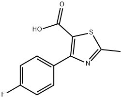 4-(4-FLUOROPHENYL)-2-METHYL-5-THIAZOLECARBOXYLIC ACID Struktur