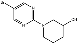 1-(5-BROMOPYRIMIDIN-2-YL)-3-PIPERIDINOL Struktur