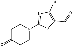 4-CHLORO-2-(4-OXO-PIPERIDINYL)-5-THIAZOLECARBOXALDEHYDE Struktur